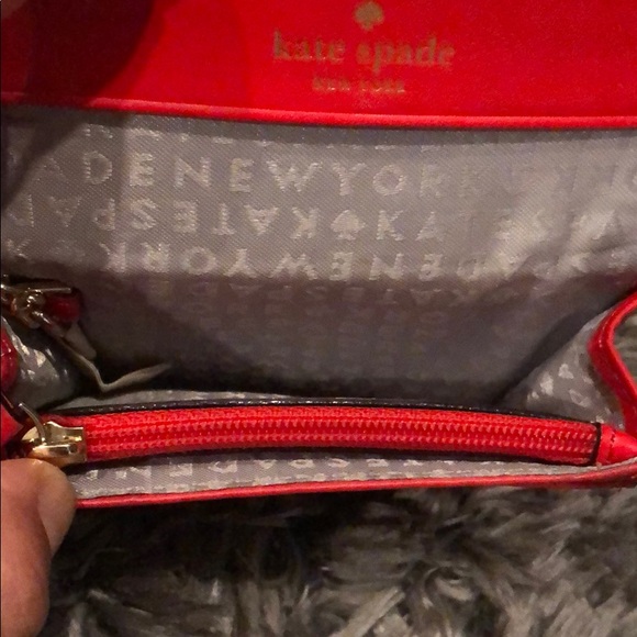 (2 for $30) Kate Spade red wallet with bow - Picture 6 of 7